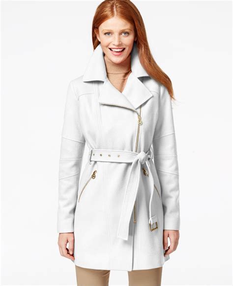 michael kors petite asymmetrical walker coat|Michael kors asymmetrical belted walker coat .